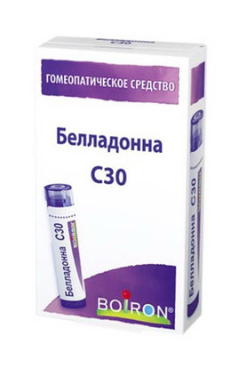 Белладонна С30, гранулы гомеопатические, 4 г., 1 шт