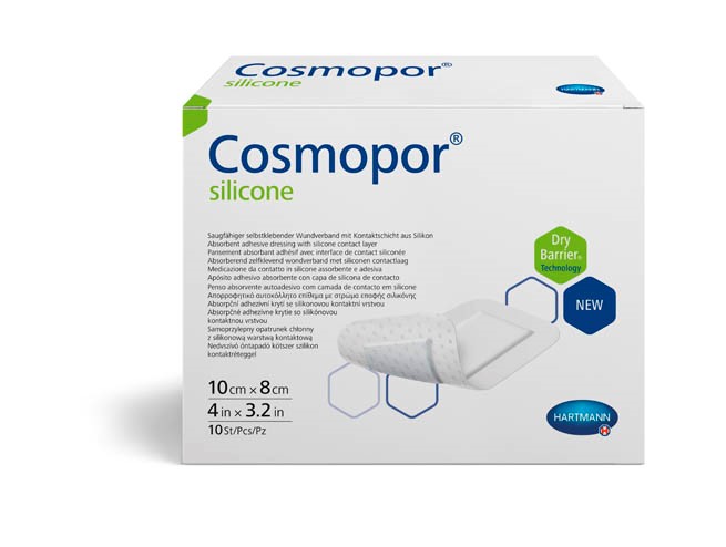 Hartmann Cosmopor Silicone, повязка сорбционная (с контактн. слоем из силикона) 10 х 8 см, 10 шт. руническая диагностика