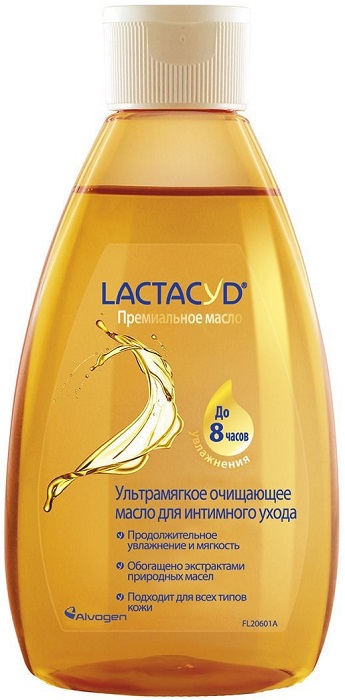Лактацид, масло очищающее для ежедневной интимной гигиены, 200 мл очищающее масло с успокаивающим и увлажняющим действием