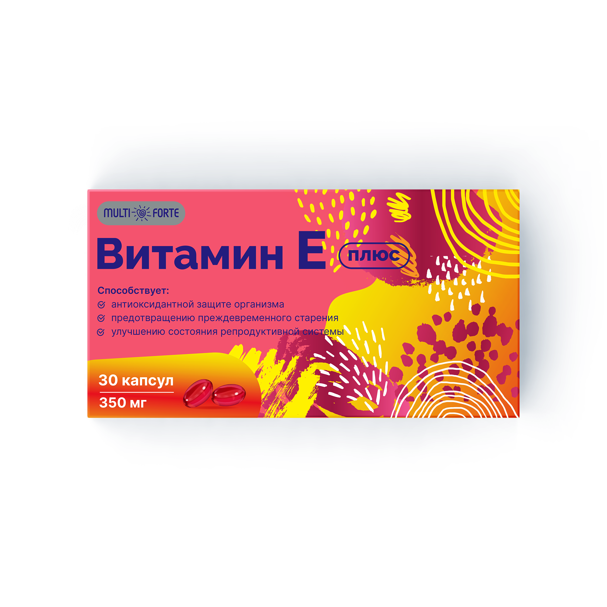 MultiForte Витамин Е плюс, капсулы 350 мг, 30 шт.