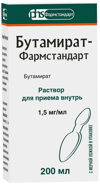 Бутамират-Фармстандарт р-р д/внут прим 1,5 мг/мл фл 200 мл х1