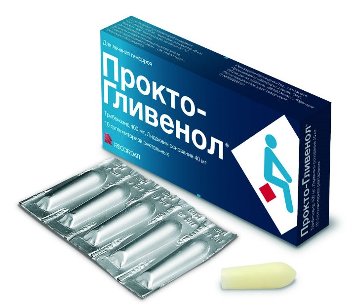 Прокто-гливенол, суппозитории ректальные, 10 шт. индометацин суппозитории ректальные 50 мг 10 шт