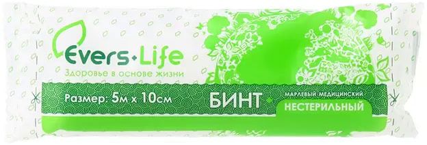 

Бинт марлевый нестерильный «Лайф»/Life, 5 м х 10 см