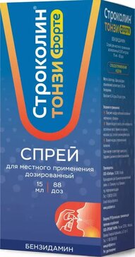 Строколин Тонзи Форте спрей 0,510 мг/доза 88 доз (15 мл)