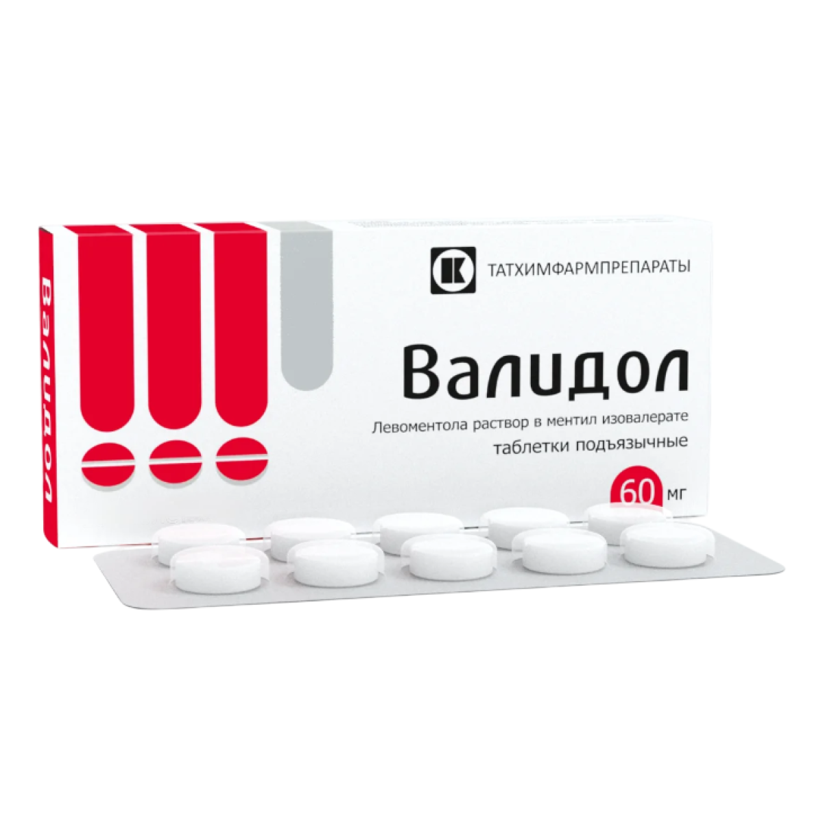 Валидол, таблетки, 60 мг