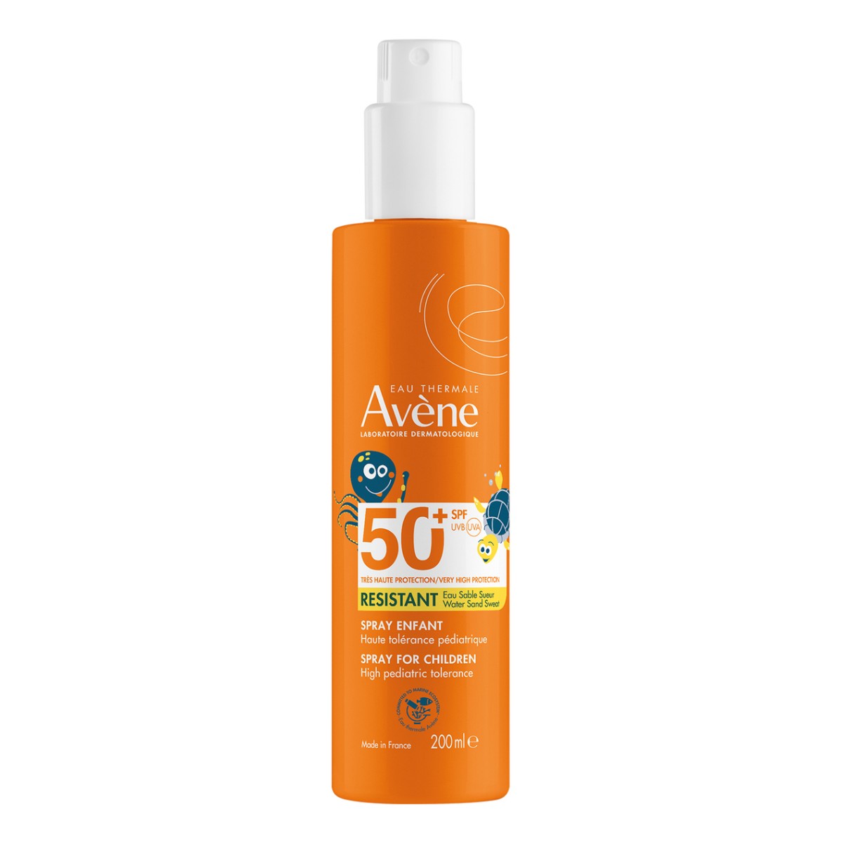 Avene солнцезащитный спрей детский для чувствительной кожи SPF50+, 200 мл