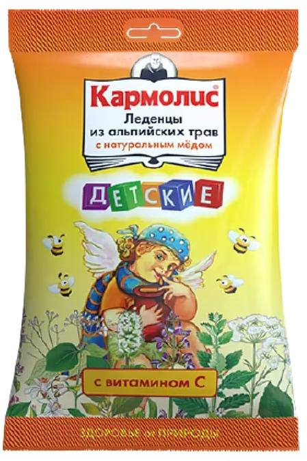Кармолис леденцы детские мед с витамином C 75 г 482₽
