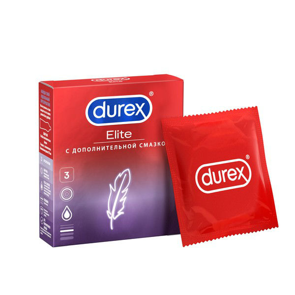 Презервативы Durex Elite сверхтонкие, 3 шт. аптека презервативы дюрекс durex real feel n3