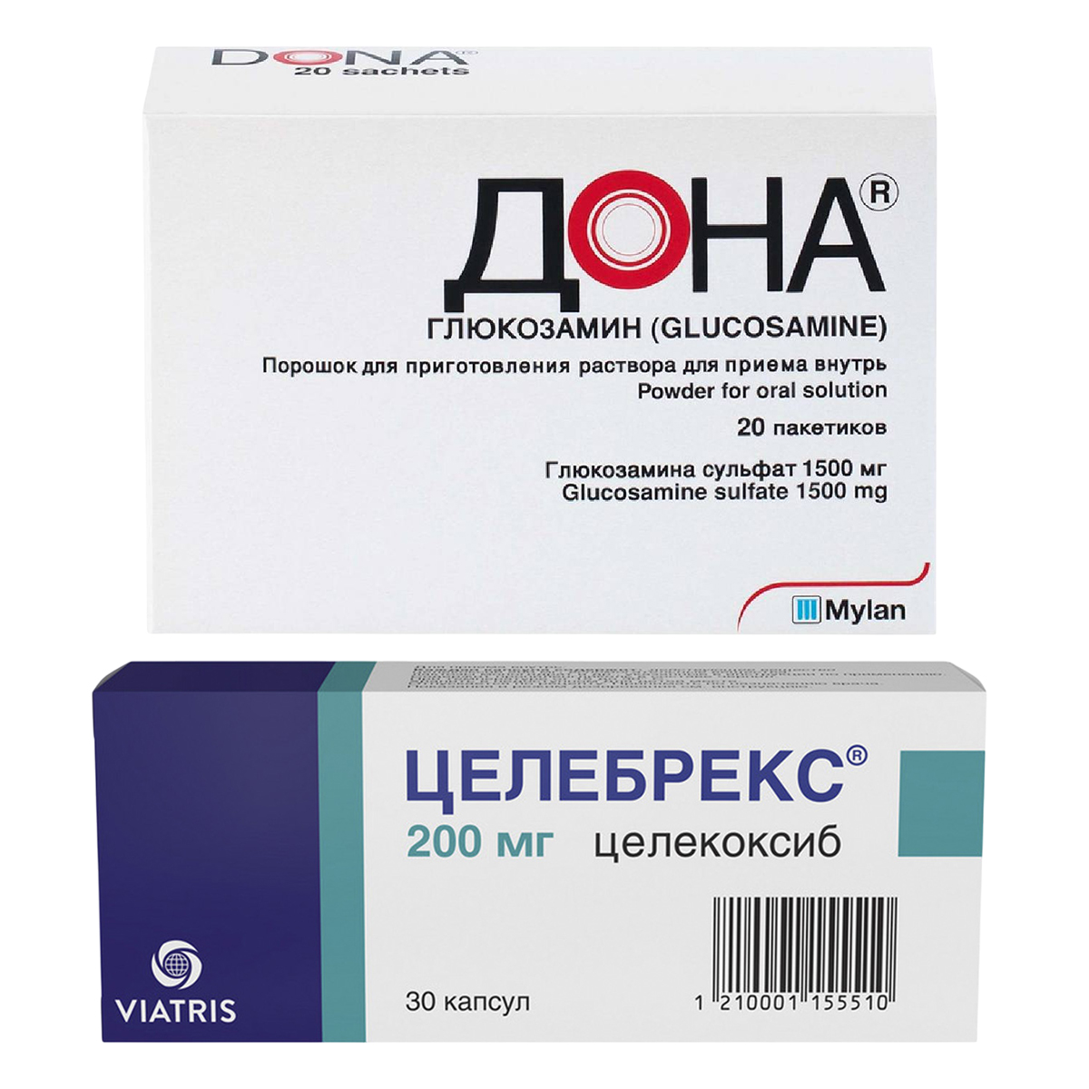 

Набор Дона порош 1500мг 20шт и Целебрекс капс 200мг 30шт
