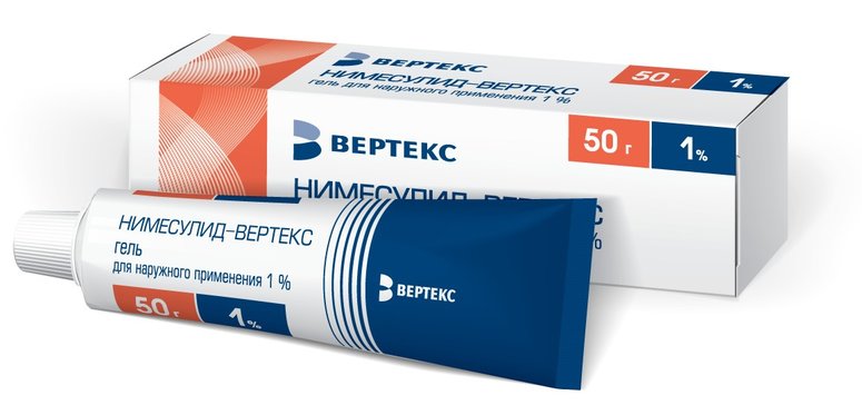 

Нимесулид-Вертекс, гель 1%, 50 г