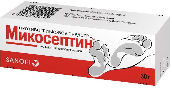 

Микосептин, мазь, 30 г (Зентива)