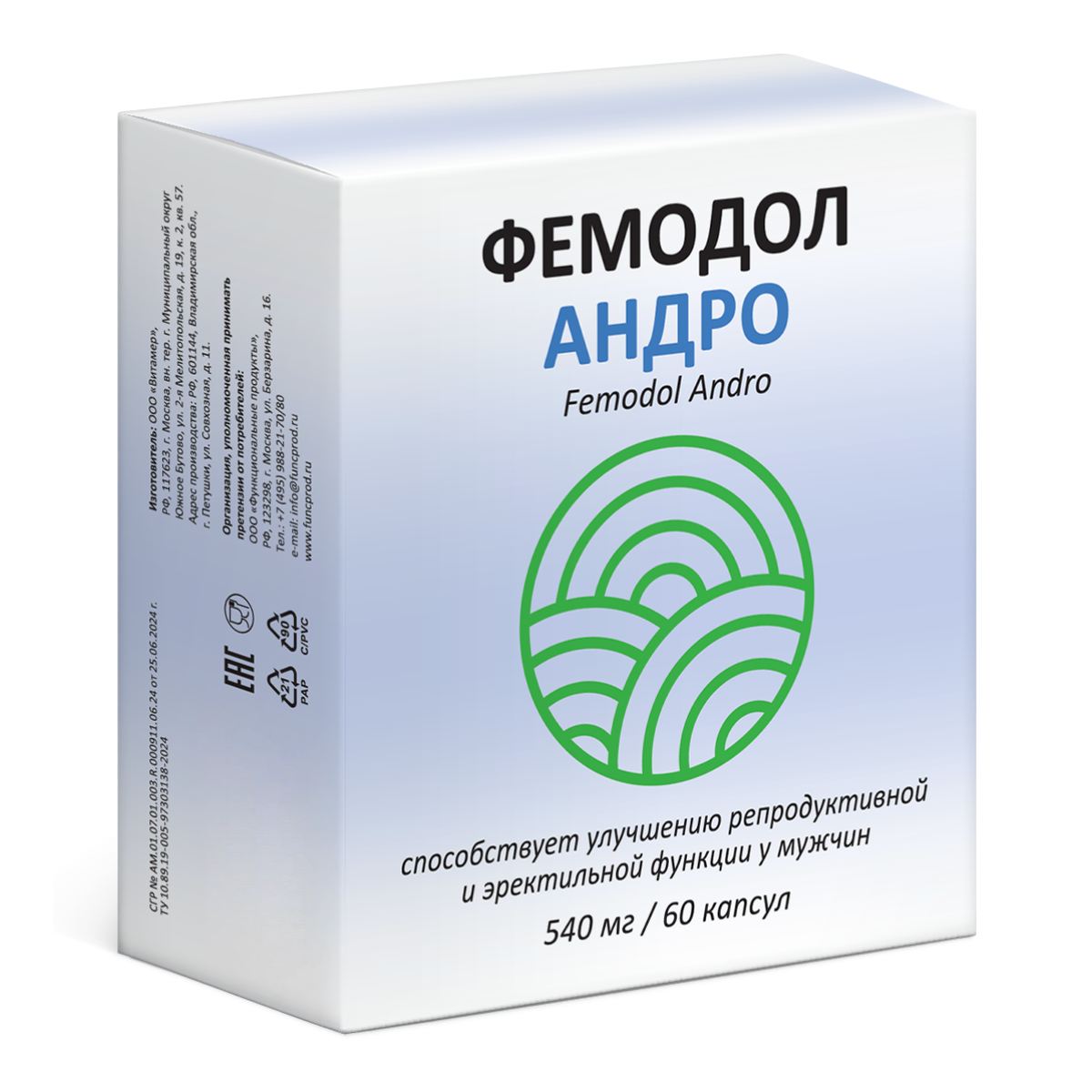 

Фемодол андро капсулы, 60 шт.