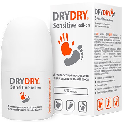 Драй Драй Сенситив, дезодорант от обильного потовыделения для чувствительной кожи, 50 мл витатека драй экстра форте дабоматик от обильного потоотделения 30% 50мл