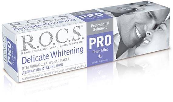 

Rocs PRO, зубная паста Деликатное Отбеливание (освежающая мята), 135 г