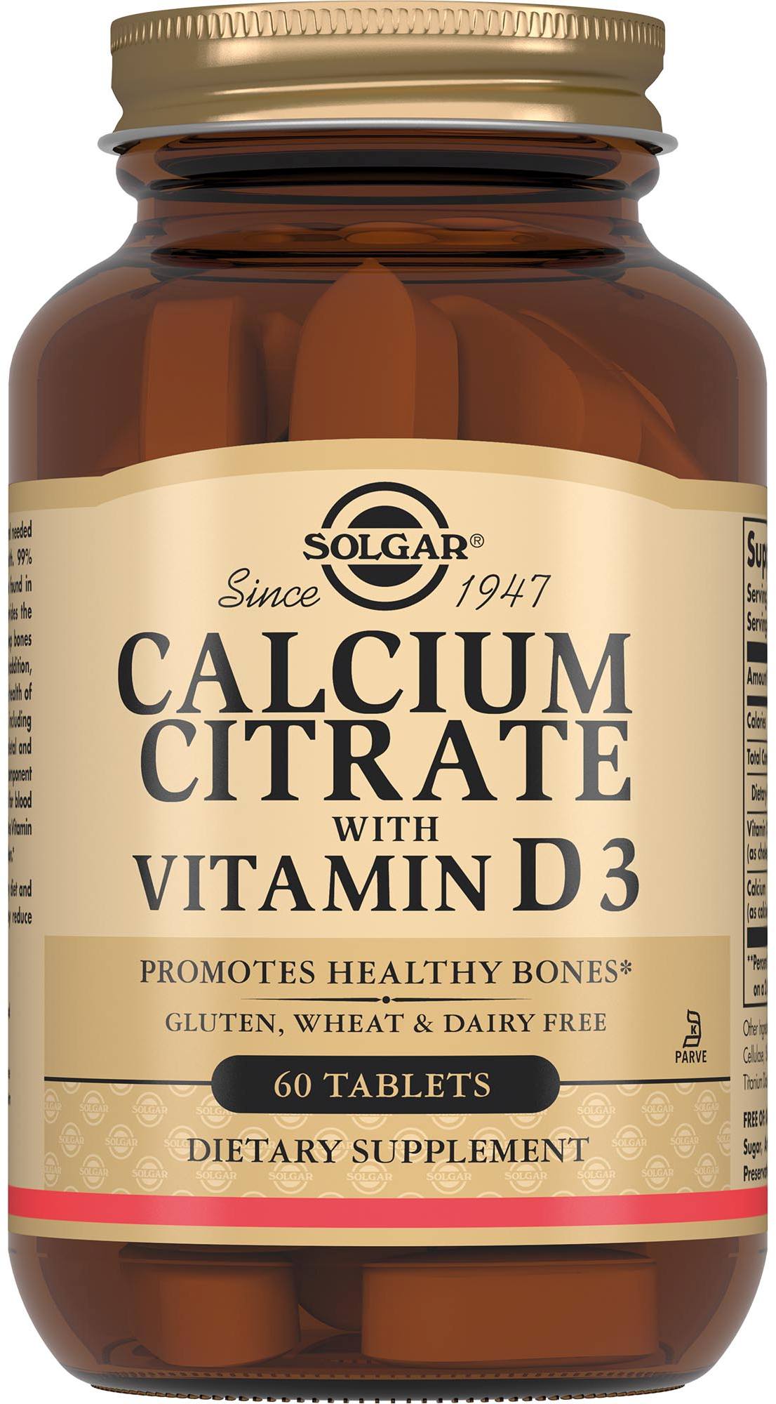 Солгар Цитрат кальция с витамином D3, таблетки, 60 шт.