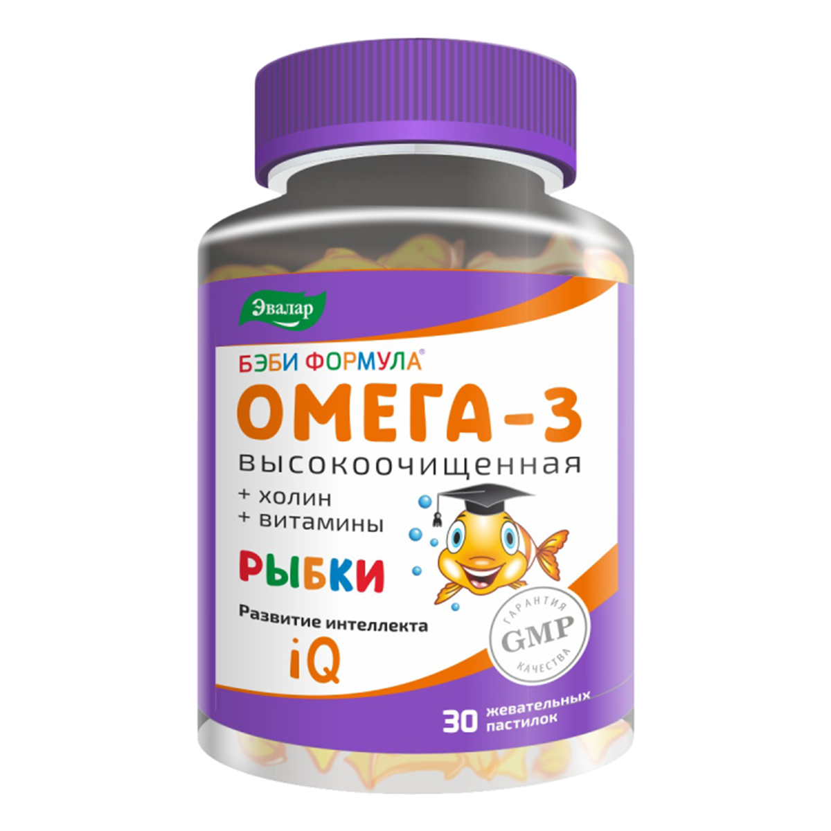 

Бэби Формула Рыбки Омега-3, пастилки