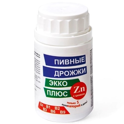 

Пивные дрожжи Экко Плюс с цинком, таблетки, 0,45 г, 100 шт.