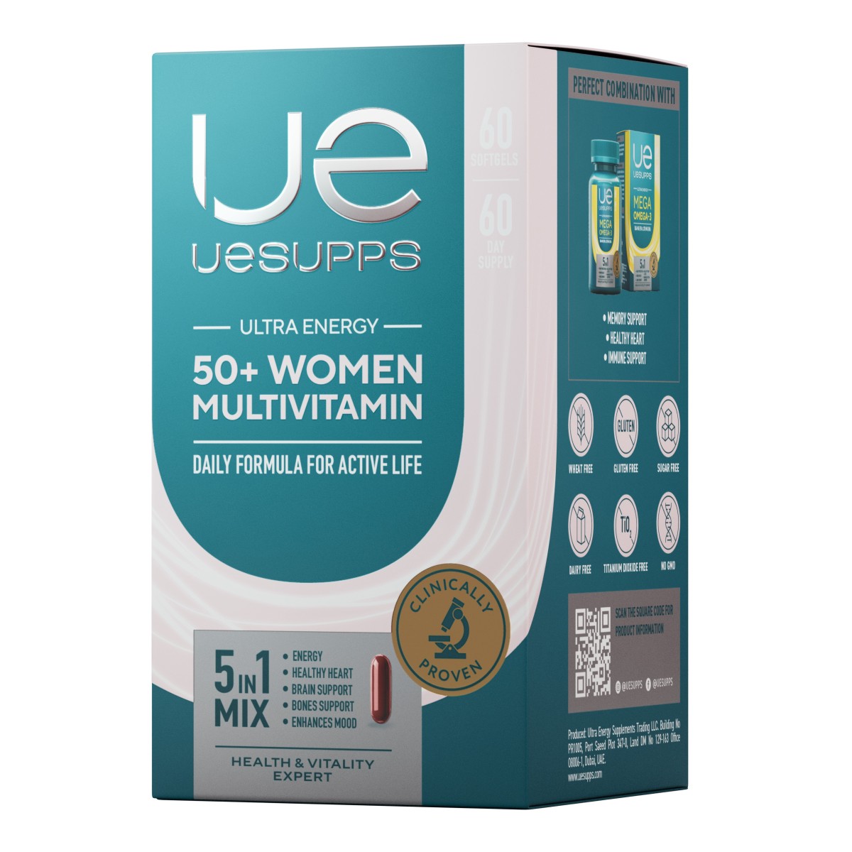 UESUPPS Ультра Энерджи 50+ Вумен Мультивитамин, капсулы, 60 шт.