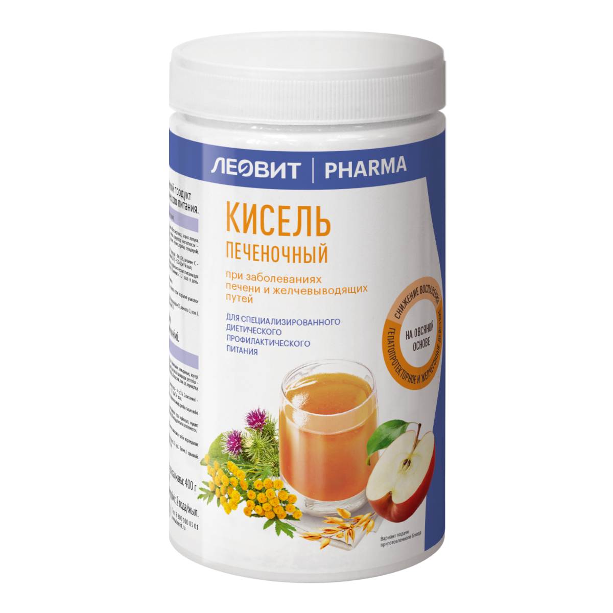 Леовит Pharma Кисель Печеночный, банка, 400 г