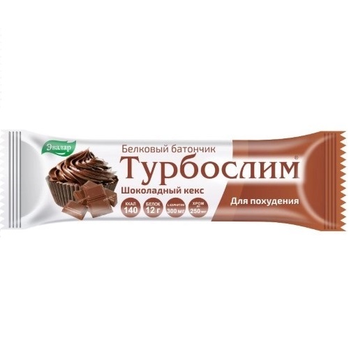 Турбослим, батончик белковый для контроля веса Шоколадный кекс 50 г шоколадный батончик nuts с орехами 50 гр