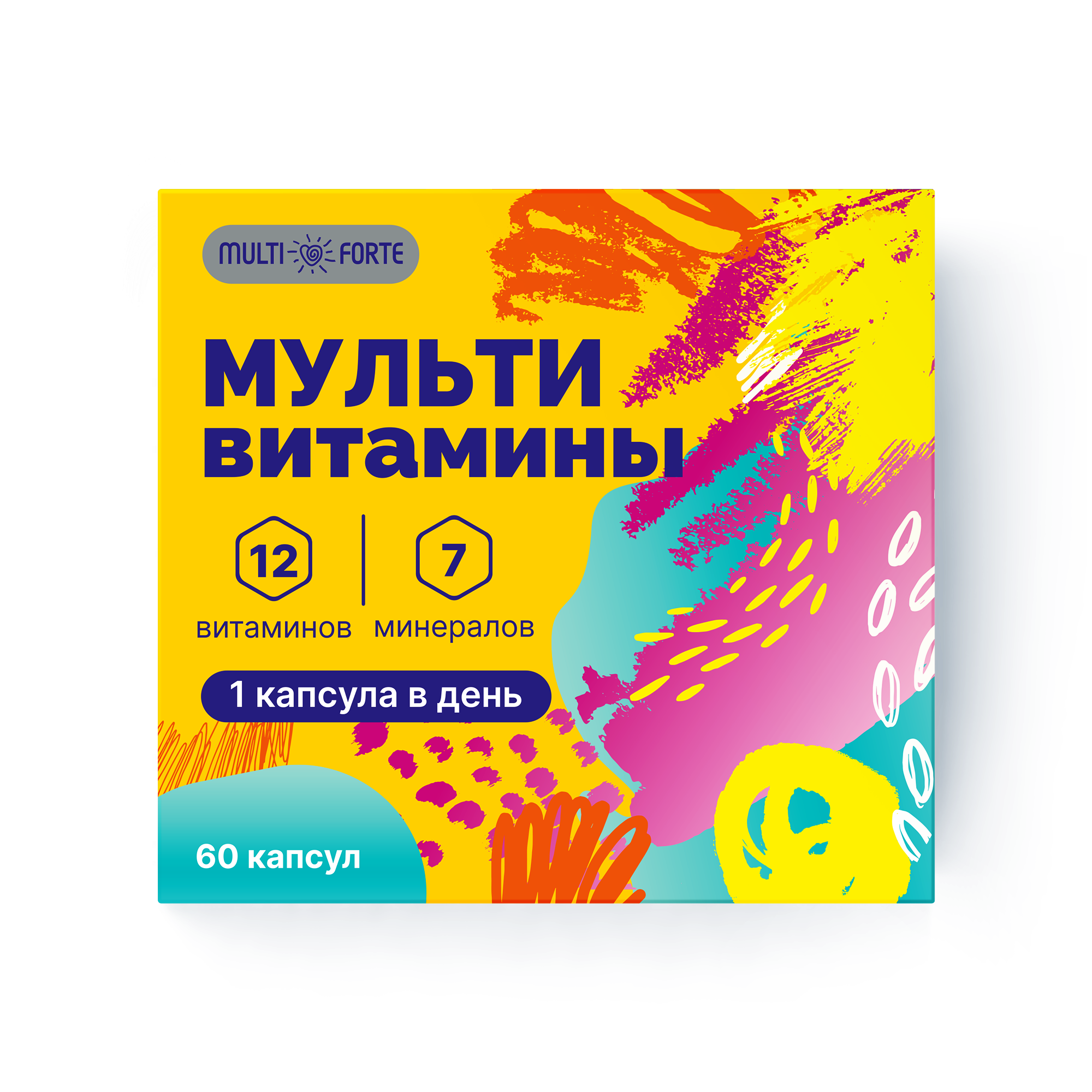 MultiForte Мультивитамины (витамины и минералы) для взрослых, капсулы, 60 шт.