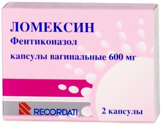Ломексин, капсулы вагинальные 600 мг, 2 шт.