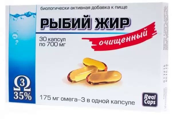 Рыбий жир очищенный, капсулы 700 мг, 30 шт. комплект vitateka рыбий жир капсулы 100 шт х 2 уп