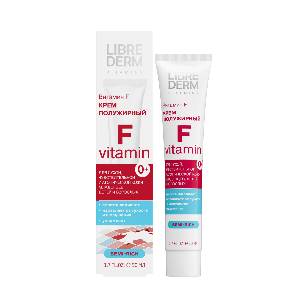 

Либридерм Витамин F, крем полужирный, 50 мл