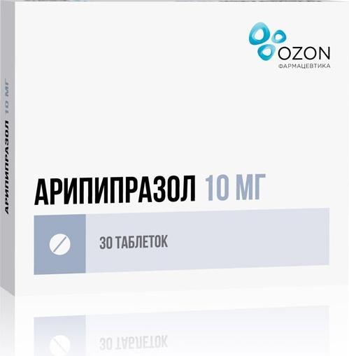 

Арипипразол, таблетки 10 мг, 30 шт.