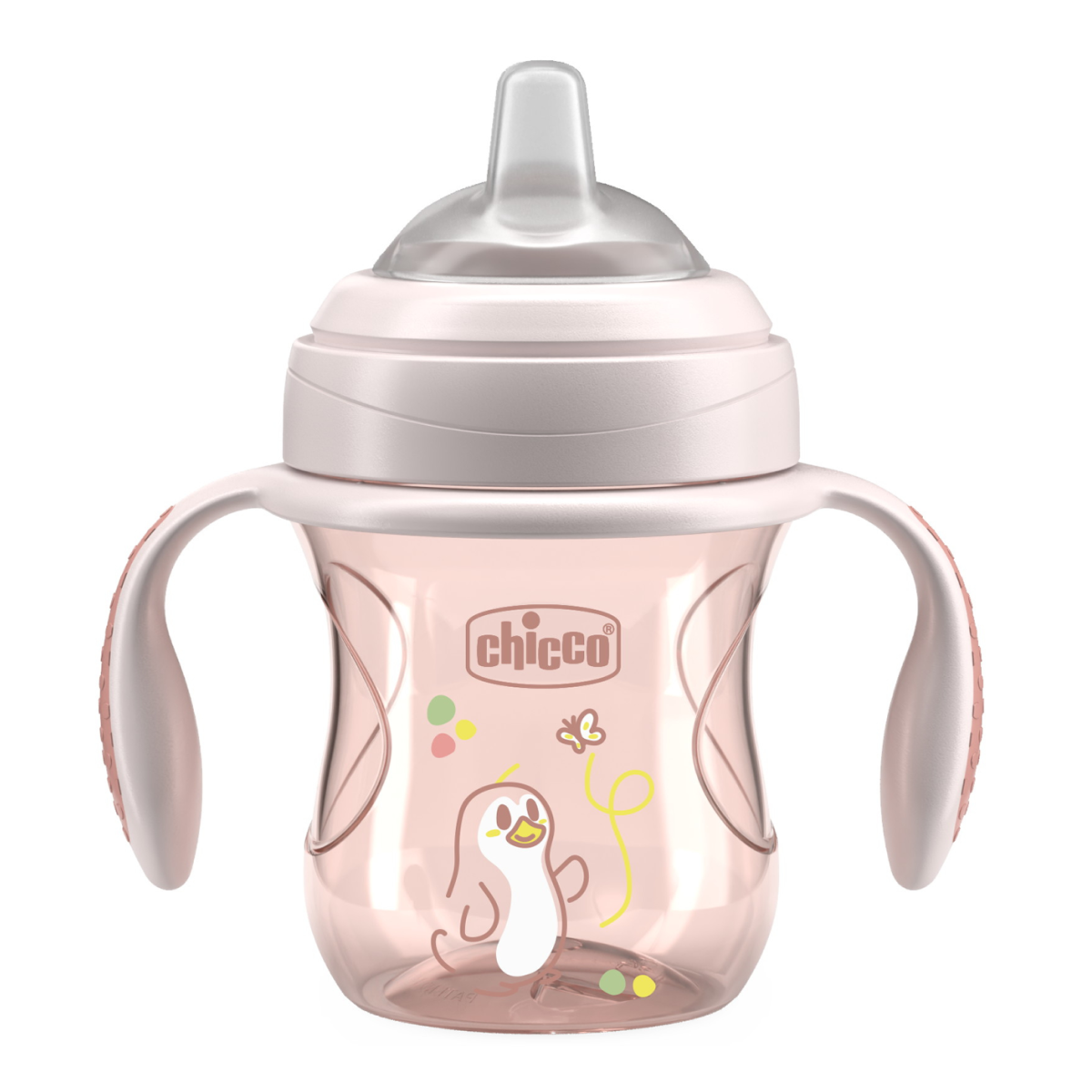 Chicco Transition Cup, поильник детский 4 мес+ (розовый), 200 мл