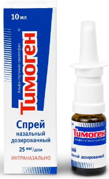 Тимоген, спрей назальный 25 мкг/доза, 10 мл