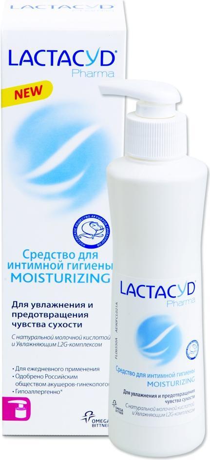 Лактацид Фарма, средство для интимной гигиены увлажняющее, 250 мл beauty formulas средство для женской интимной гигиены с дезодорирующем эффектом