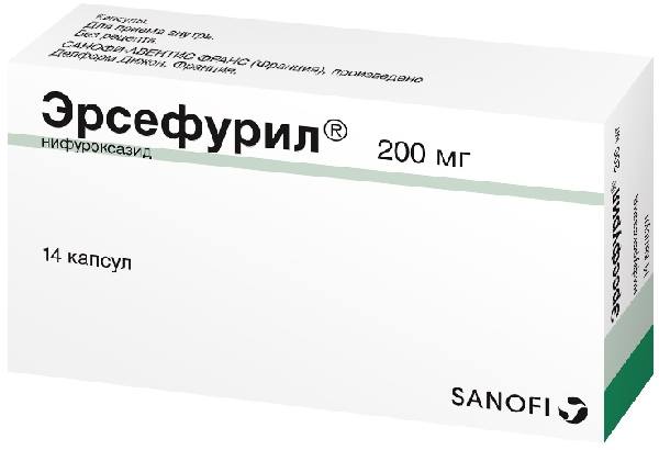 

Эрсефурил, капсулы 200 мг, 14 шт.