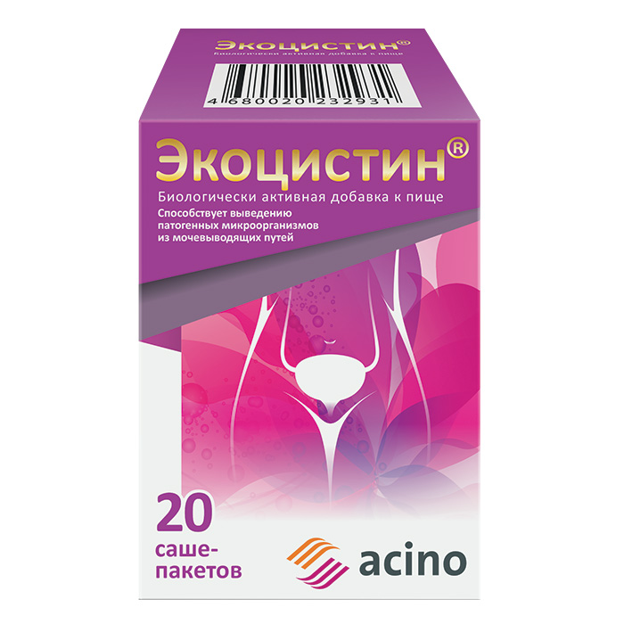 Экоцистин, порошок 3000 мг, саше, 20 шт. простудокс порошок для приготовления раствора черная смородина 5 г 10 шт