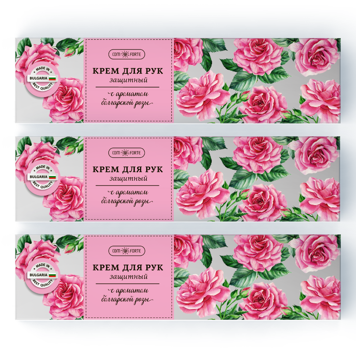 

Набор 3уп ComForte крем д/рук защитный с аром розы 50мл