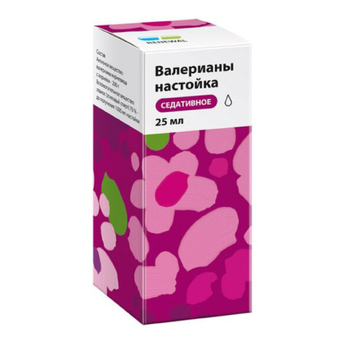 Валерианы настойка, флакон 25 мл