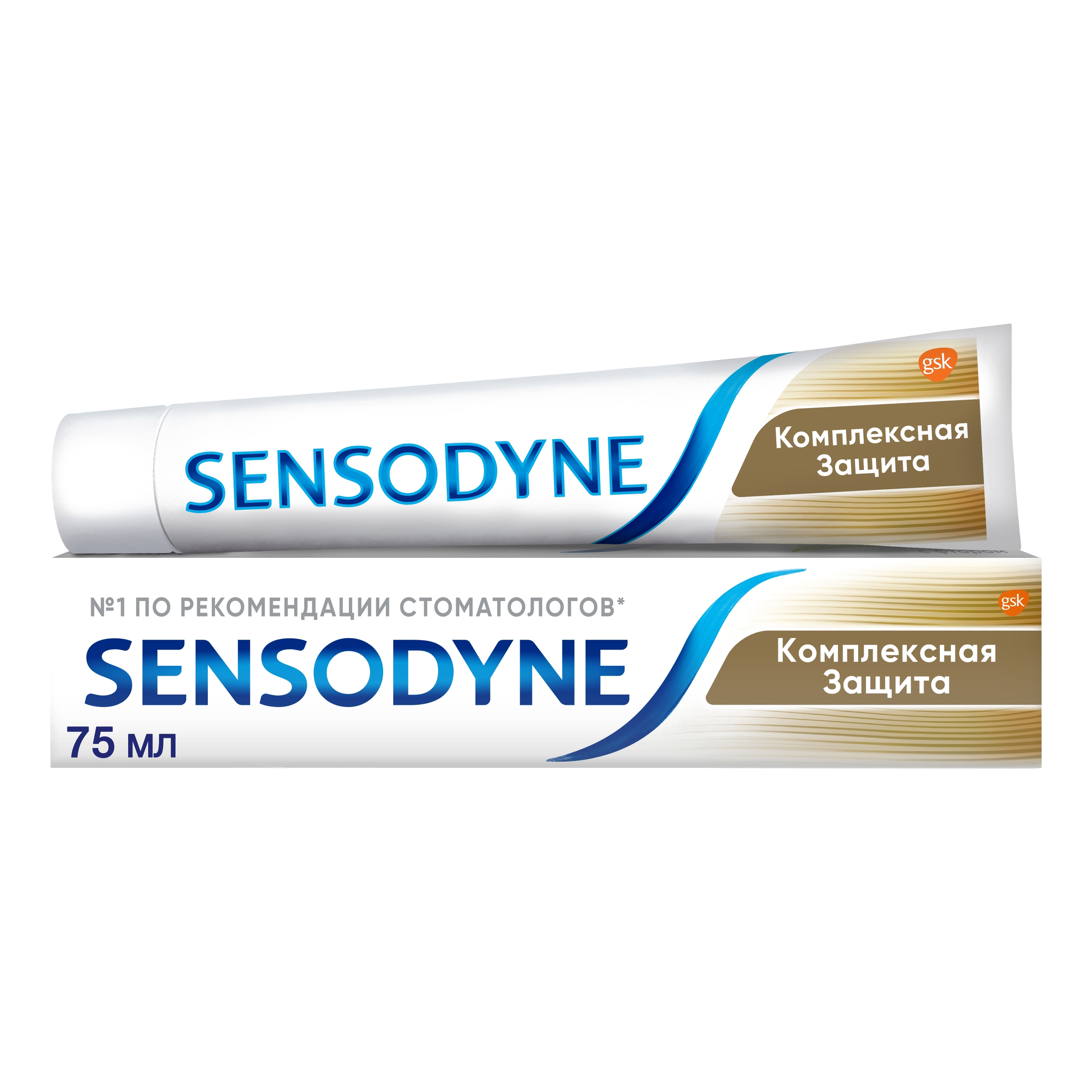 Зубная паста Sensodyne Комплексная Защита для чувствительных зубов с фтором, мятный вкус, 75 мл пародонтакс комплексная защита паста зубная 75мл