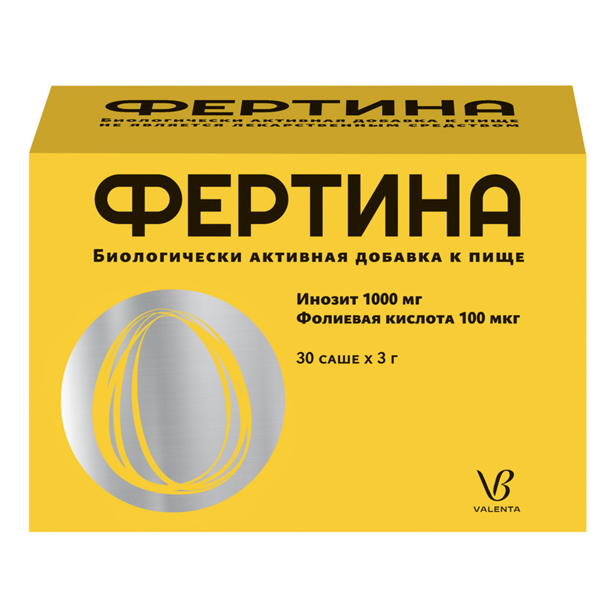 Фертина Инозит Фолиевая кислота, саше 100 мкг, 30 шт.