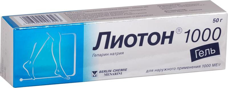 Лиотон 1000, гель 1000 ЕД/г, 50 г