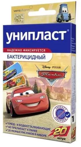 

Пластырь Унипласт бактерицидный Детский Тачки, 20 шт.