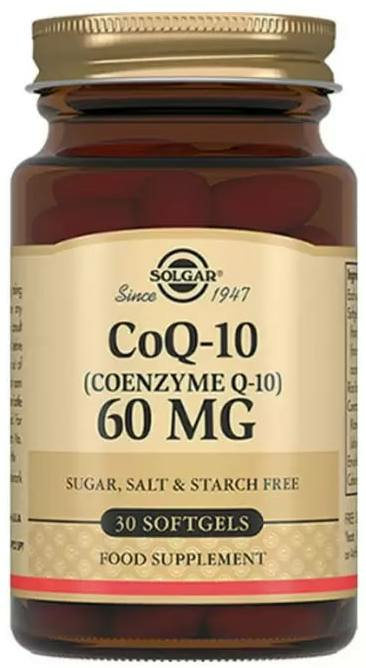 Солгар Коэнзим Q10, капсулы 60 мг, 30 шт. кардиом коэнзим q10 капсулы 60 шт