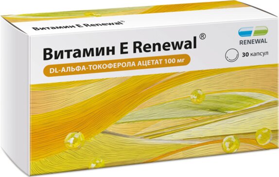 Витамин е реневал капс. 30 шт renewal бад