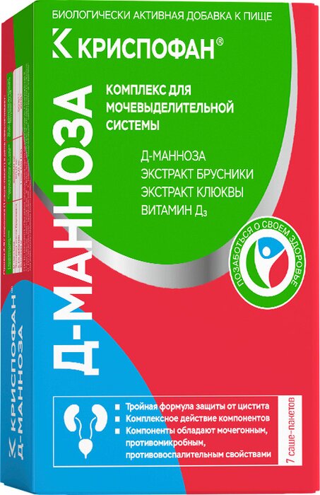 Комплекс для мочевыделительной системы Д-Манноза порошок пак 7 шт Krispofun Криспофан