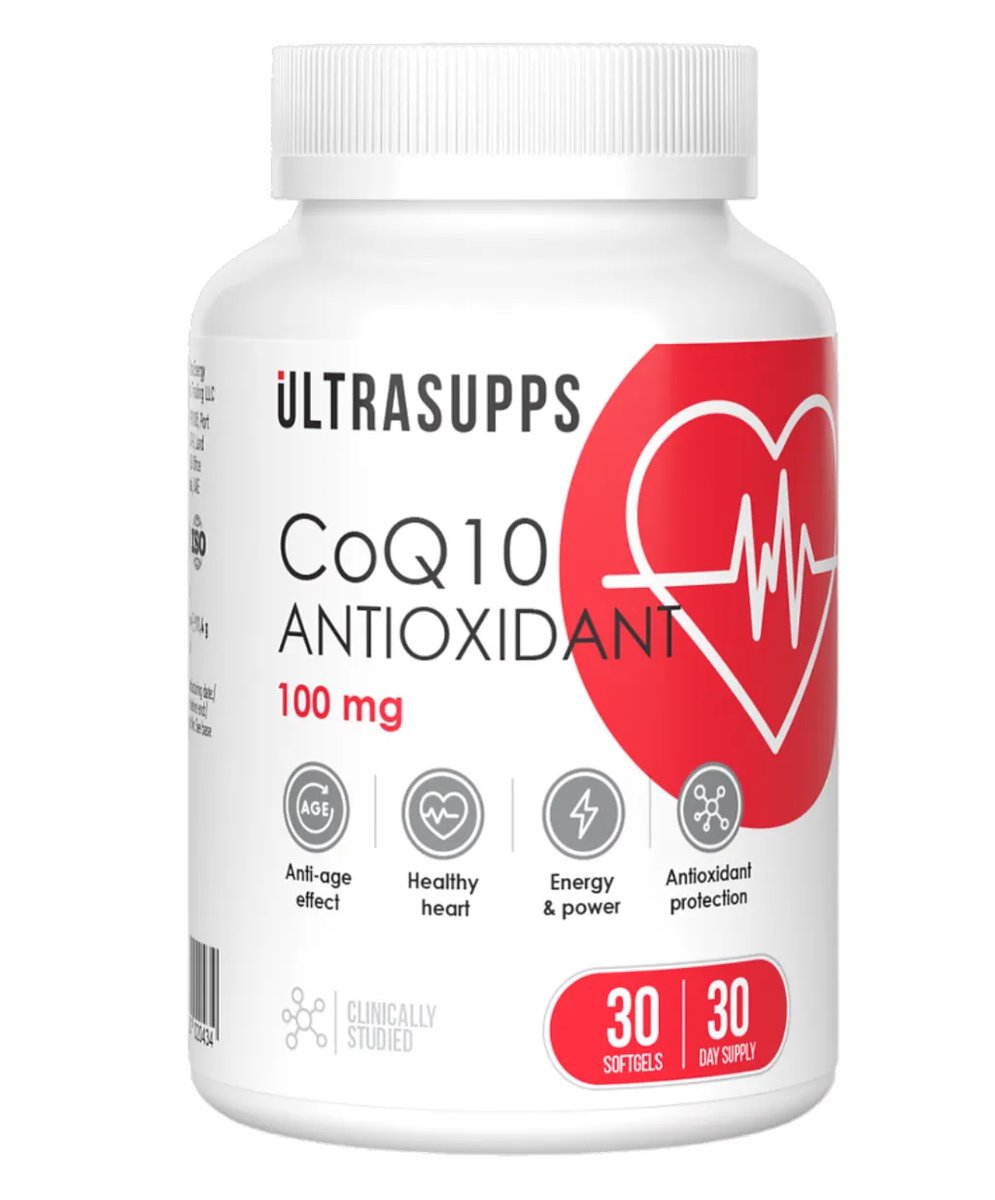 UltraSupps Коэнзим Q10 Антиоксидант капсулы 100 мг 380 мг №30