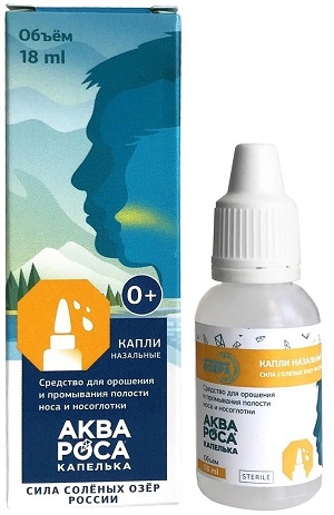 

Аквароса Капелька, капли назальные 0.9%, 18 мл