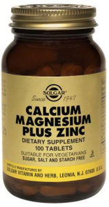Солгар Кальций-Магний-Цинк, таблетки, 100 шт.