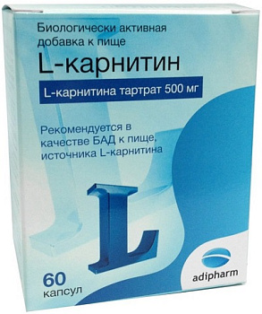 L-карнитин, капсулы 560 мг, 60 шт. (арт. 230772)