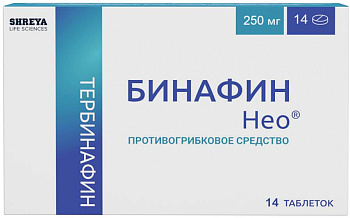 Бинафин Нео, таблетки 250 мг, 14 шт. (арт. 237036)
