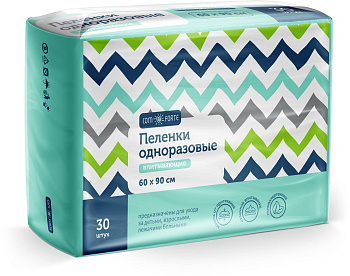 Пеленки впитывающие одноразовые ComForte, 60 см х 90 см, 30 шт. (арт. 241452)