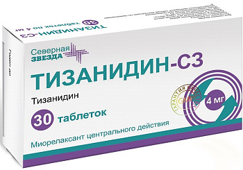 Тизанидин-СЗ, таблетки 4 мг, 30 шт. (арт. 210309)